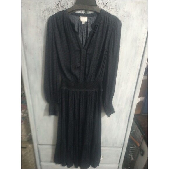 Witchery  V-neck Maxi Dress Dark Blue Size 8 Grunge Y2K - Picture 1 of 12